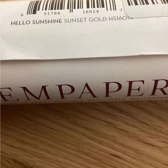 Tempaper Peel and stick Wallpaper HELLO SUNSHINE SUNSET GOLD HS16014 - Picture 2 of 4